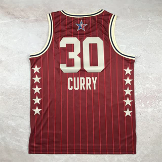2024 Todas As Estrelas Novos Homens Da NBA , Golden State Warriors # 30 Stephen Curry Quente Pressionando Camisas De Bas