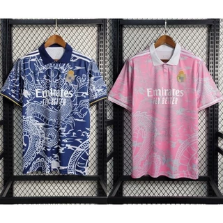 Emissão do fã 23/24 Real Madrid Jersey S-2XL Dos Dragão Rosa, azul CF Football team Alta Qualidade Pode Adicionar Seu No