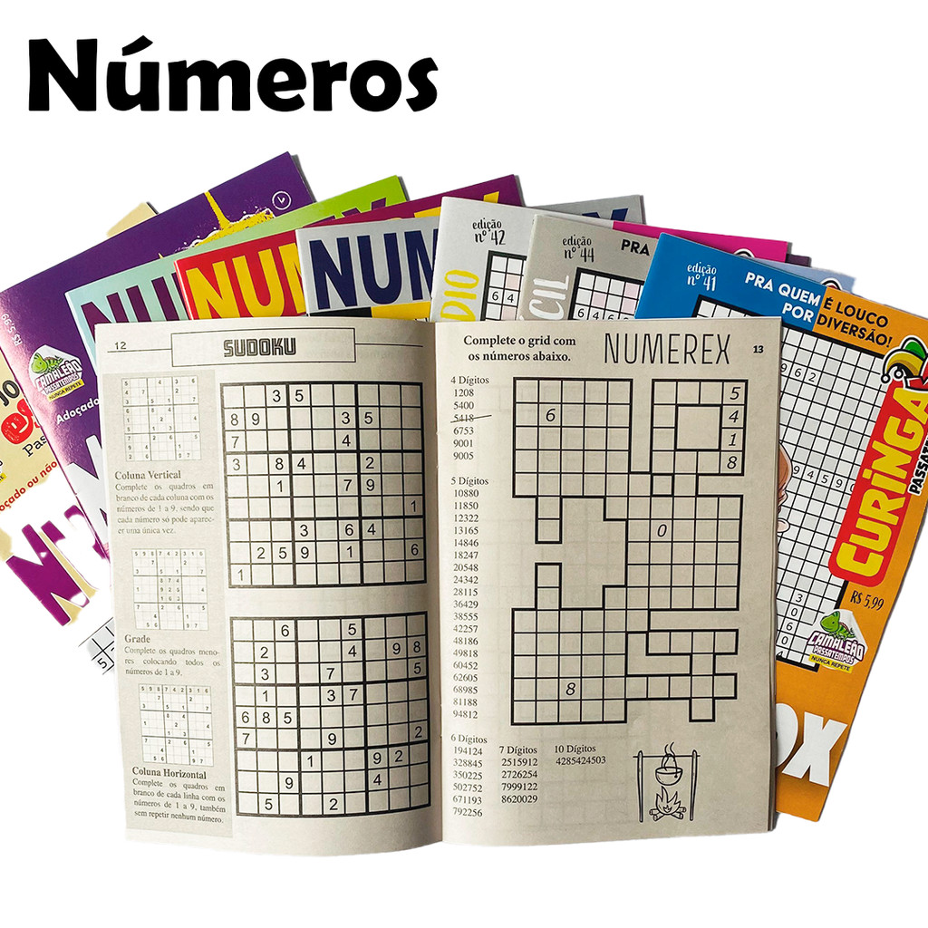 Kit C/10 Revistas Passatempo Numerix/Numerex/Números (sem repetições ...