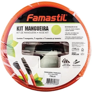 Mangueira de Jardim Famastil | Trançada Com Kit 1/2X2mm Laranja 15m em Oferta na Shopee
