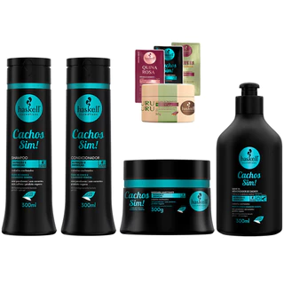 Haskell Cachos Sim Kit Sh, Cond, Másc 300gr e Leave-in