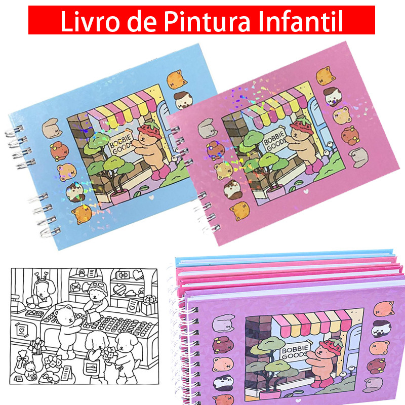 Livro de Colorir Bobbie Goods Caderno de Pintar infantil Criança 50 ...