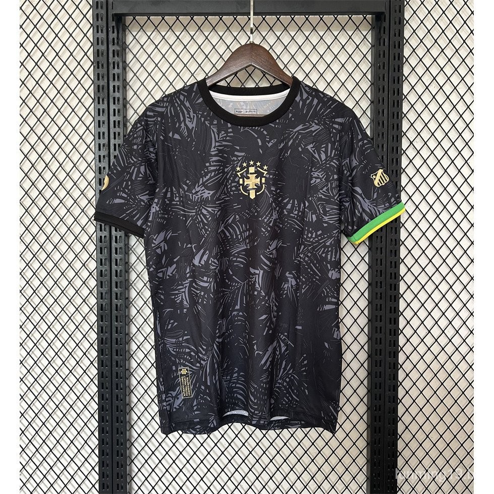 Camisa de futebol 24-25 B-L Men's Black Edição Especial Camisa Esportiva TTXL