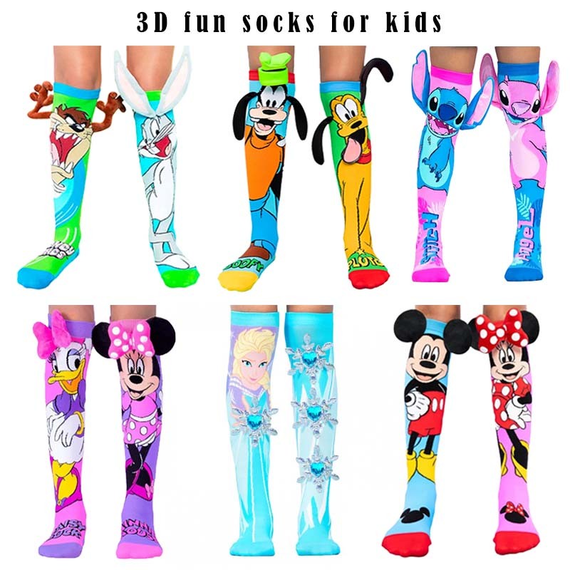 Nova Alta Qualidade Crianças Dos Desenhos Animados Meias Padrão Tridimensional Mostrar Sobre O Joelho cosplay Festa