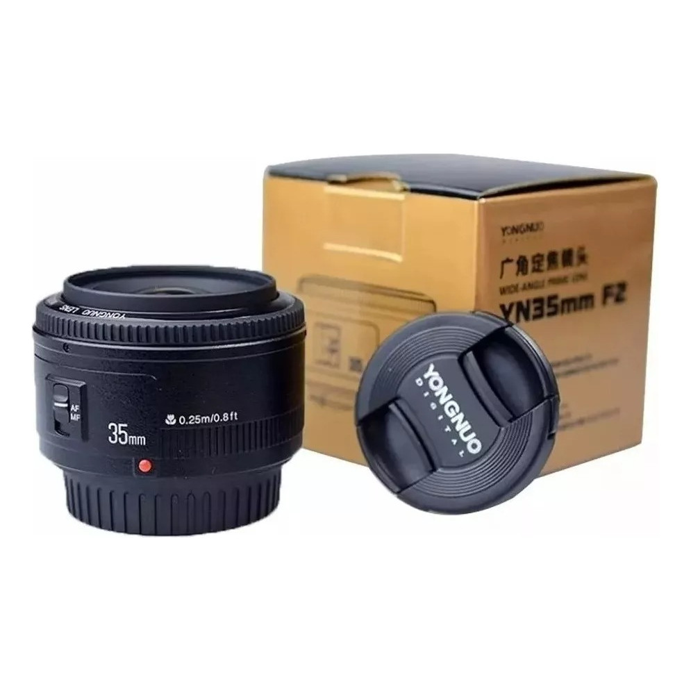 Lente Yongnuo Yn 35mm F/2 Autofoco Para Câmeras Canon Ou Nikon