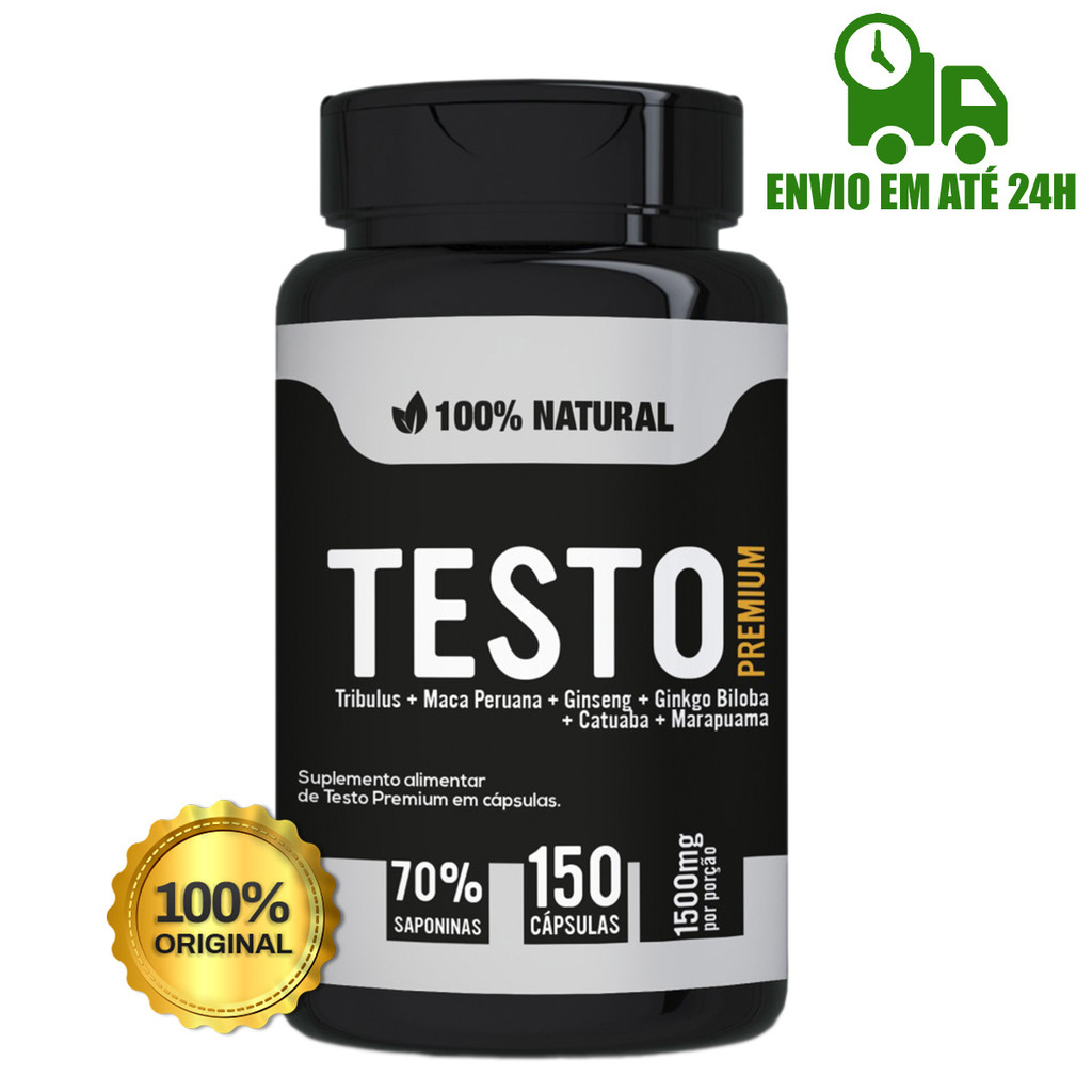 Testo Premium C/150 Original Tribulus + Maca Peruana + Ginseng + Ginkgo ...