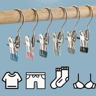 10 Pçs Clipe De Roupas De Aço Inoxidável Multi-Purpose Boot Organizador Pinos Ganchos De Lavanderia Armazenamento Em Cas