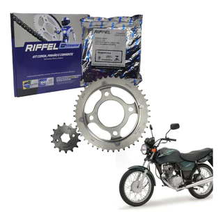 Kit Relação Transmissão Cg Fan Titan 125 2000 A 2008 Riffel em Oferta na Shopee