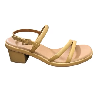 Sandália Salto Médio Amendoa Usaflex Ah3206005 em Oferta na Shopee