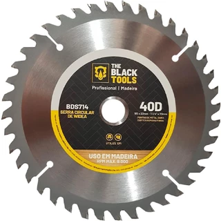 Disco De Serra Circular De Widea 7.1/4 Pol 40 Dentes Cor Prata The Black Tools