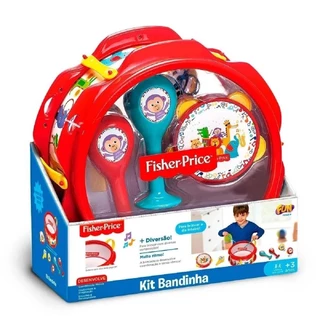 Kit Bandinha Musical Fisher-Price Brinquedo Infantil F00009 Fun Divirta-se