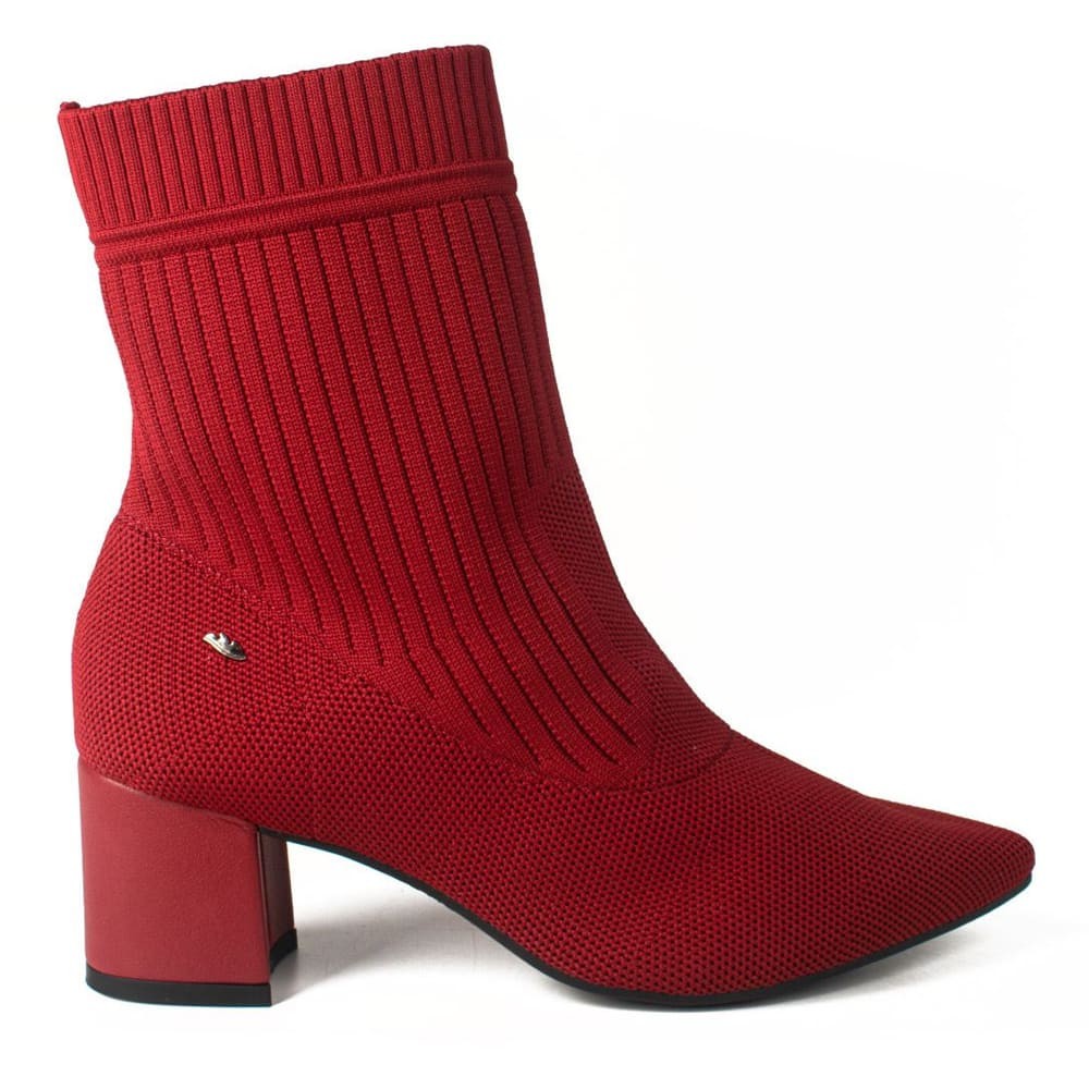 Bota Dakota Knit Cano Curto - Da271 Vermelha | Shopee Brasil