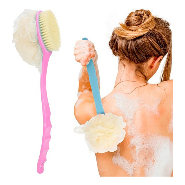 Escova De Banho Para Lavar As Costas Cabo Longo Cerdas Macia | Shopee ...