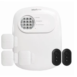 Kit Central de Alarme ANM 24 NET Intelbras + 3 Sensores Magnético de Abertura de Porta e Janela XAS 4010 Smart