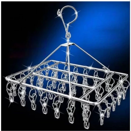 Varal 40 prendedores dobrável inox