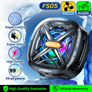 Magnetic Cell Phone Cooler Ventilador RGB Portátil Móvel Leve Radiador Com Área De Resfriamento