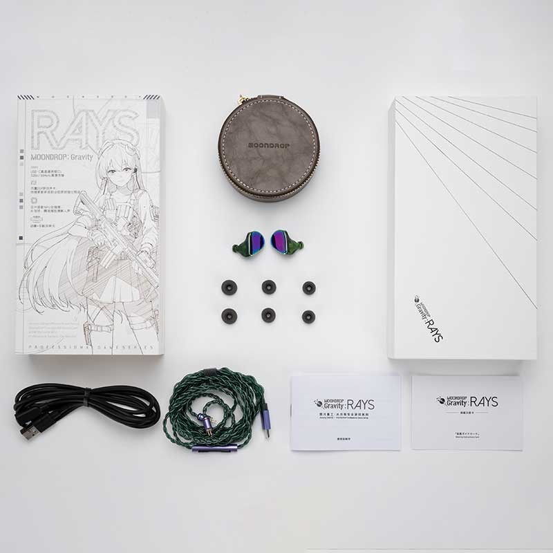 イヤホン MoonDrop Rays MOONDROP RAYS Fone De Ouvido USB-C DSP Pro Game LEMs Com Microfone