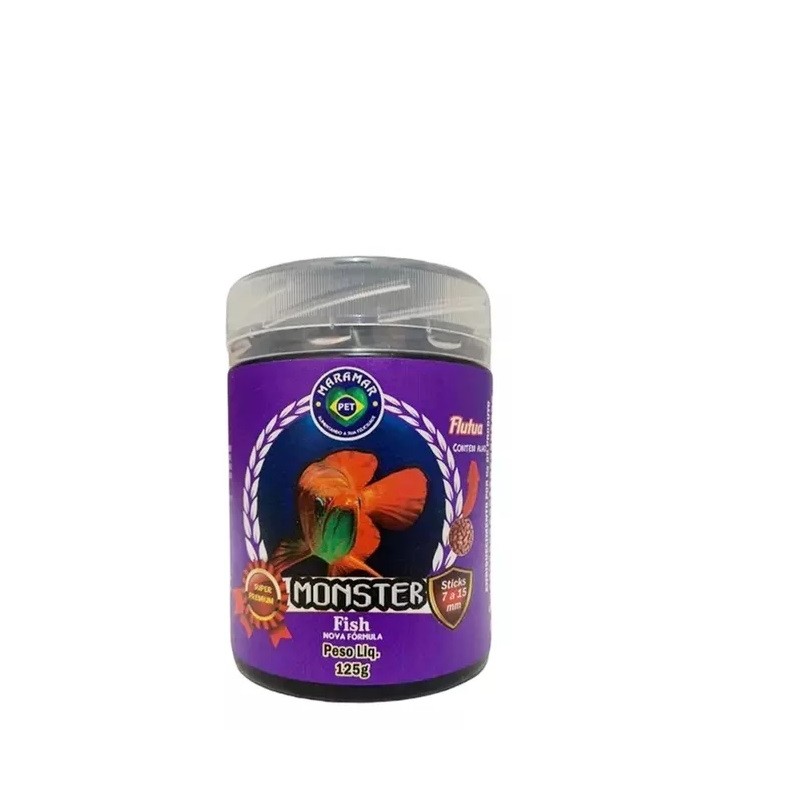 Ração Maramar Monster Fish 125g Para Peixes Ornamentais | Shopee Brasil