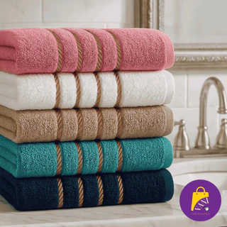 Kit 6 Toalha de Banho Grande Macia Premium 100% Algodão em Oferta na Shopee