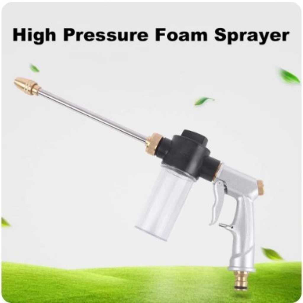 Pistola De Pulverização De Água De Alta Pressão Com Pote 100ml Para Espuma De Limpeza De Lavar Carro - TOPMIX