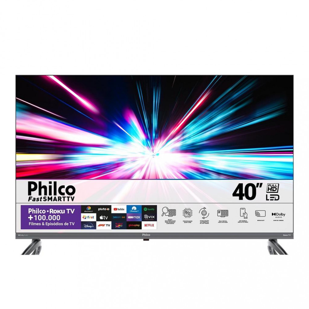 Smart TV Philco 40 Polegadas LED Roku PTV40E3ERSGB | Shopee Brasil