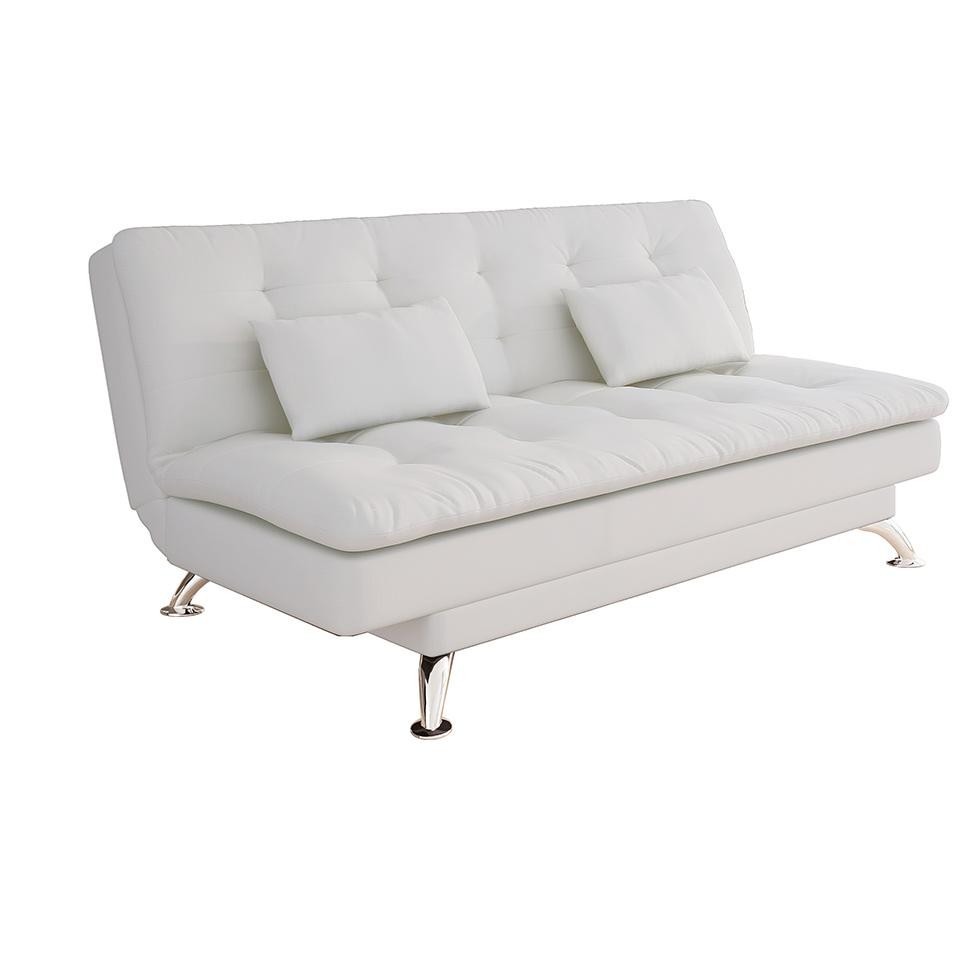 Sofá-Cama 3 Lugares Casal Premium Branco