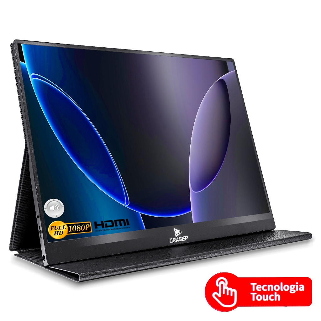 Monitor Portátil Ultra Slim IPS TELA TÁCIL Gamer 15,6 Polegadas 1080p ...