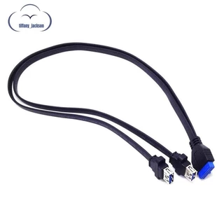 Cabo De Extensão De Painel Frontal USB 3.0 Duplo De 2 Portas Tipo Fêmea Para Adaptador De Slot De Cabeçalho De Caixa De 