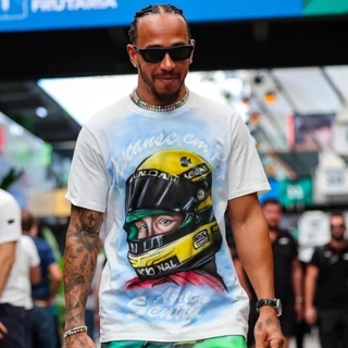 Camiseta Airton Senna Lewis Hamilton Formula 1 Camisa Corrida Homenagem Envio Imediato Unissex Exclusiva