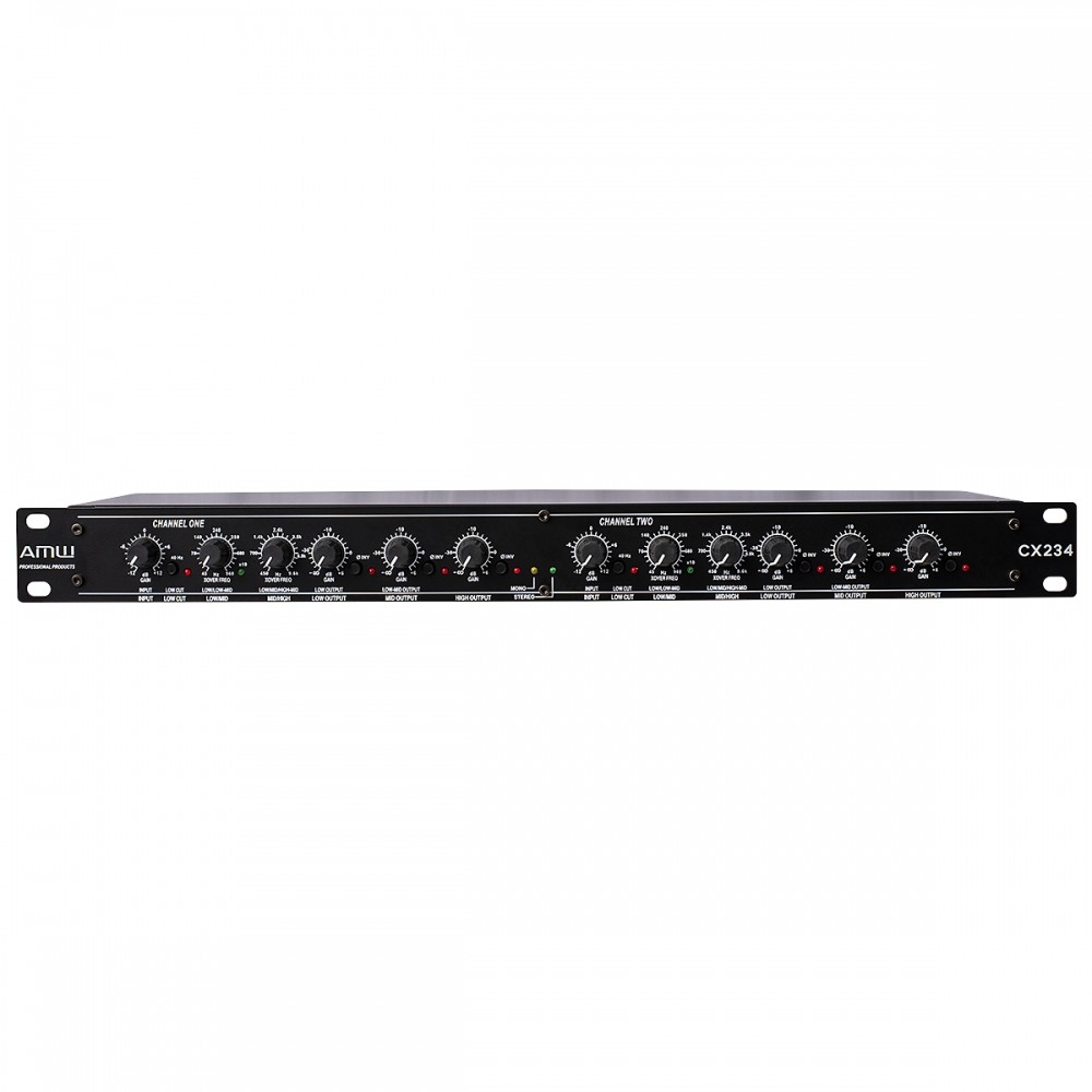 AMW CX234 Crossover Analógico 3 Vias Estéreo em Rack 19´´