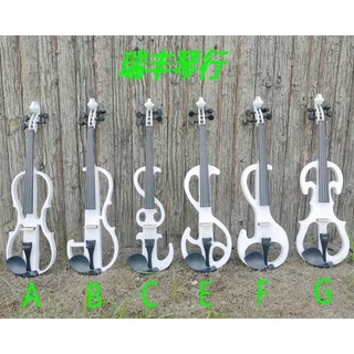 2025 Novo Produto Violino Eletrônico Branco Desempenho de Som Eletrônico Madeira Eletrônico Mudo Violino Performance de