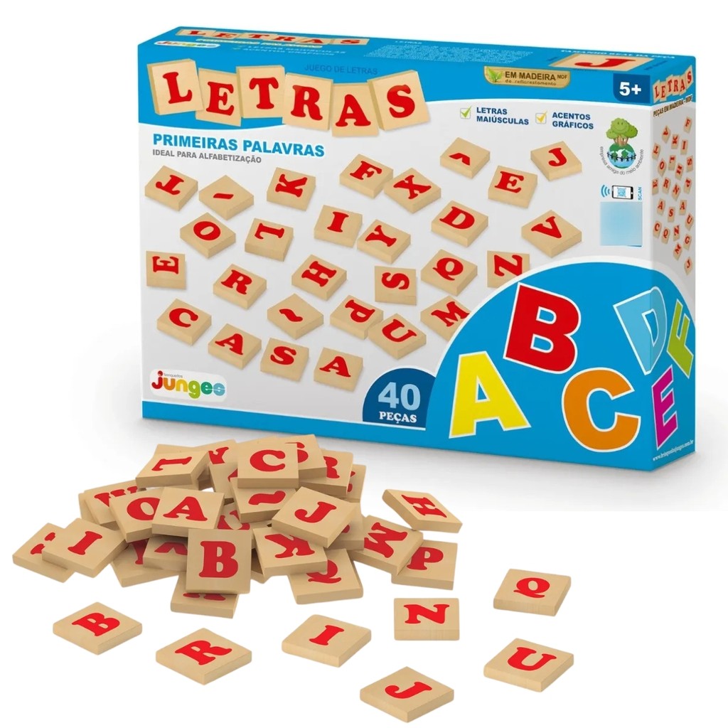 Primeiras Palavras 60 Letras Educacional 700 - Junges | Shopee Brasil