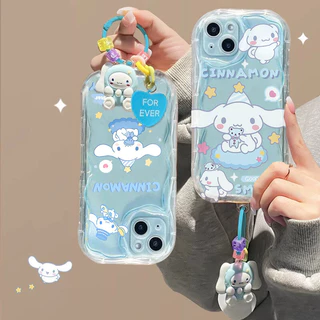 Bonito Hello Kitty Cinnamoroll Kuromi Corrente Caso De Telefone Para Xiaomi 14C 13C 12C 9C Redmi Nota 13 Pro 12 11 10 Pl