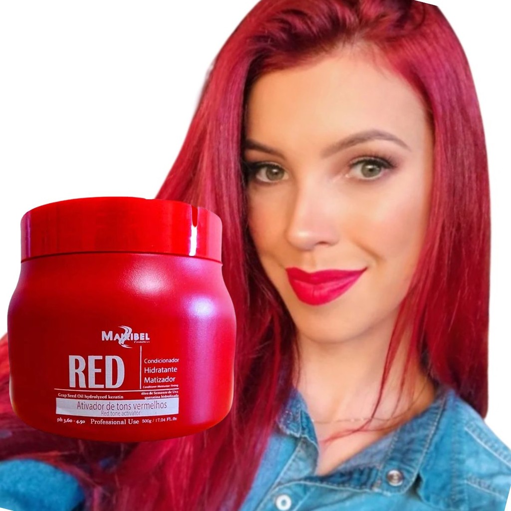 Maribel Hidratante Matizador Red 500 500gr para Cabelo Vermelho ...
