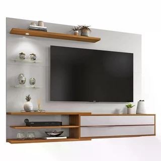 Painel para Tv até 60 Polegadas Off White e Freijó NT1115 Notável Móveis