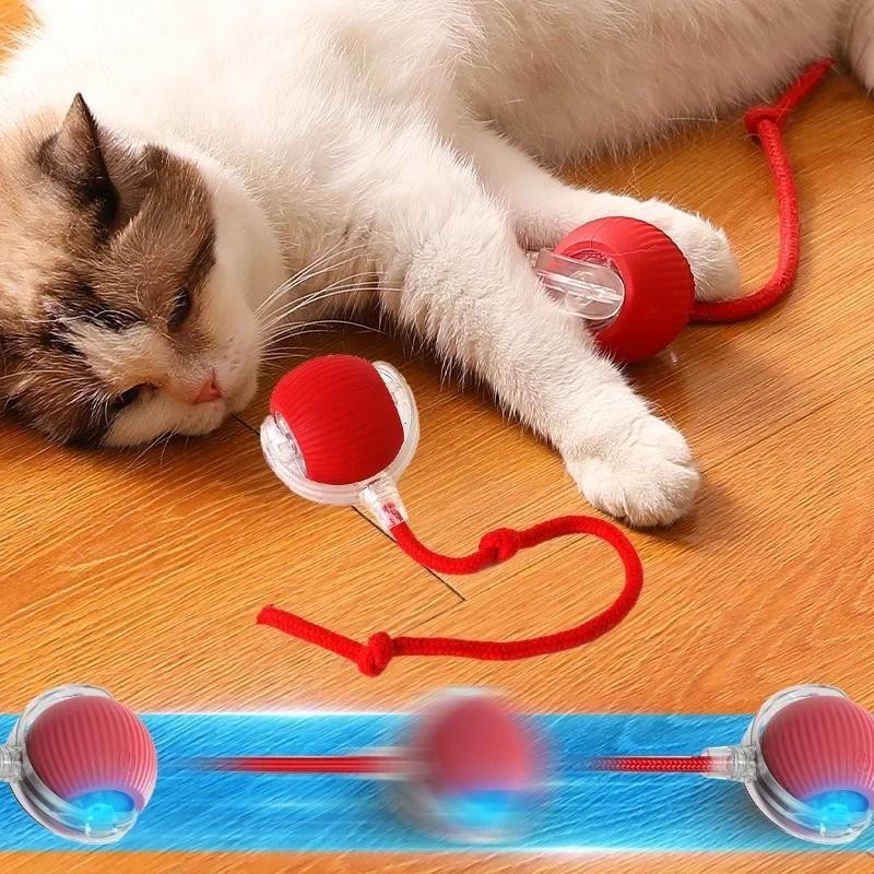 Brinquedos Inteligentes Para Gatos , Bola De Rolamento Automática , Cauda Falsa , Recarregável , Elétrico
