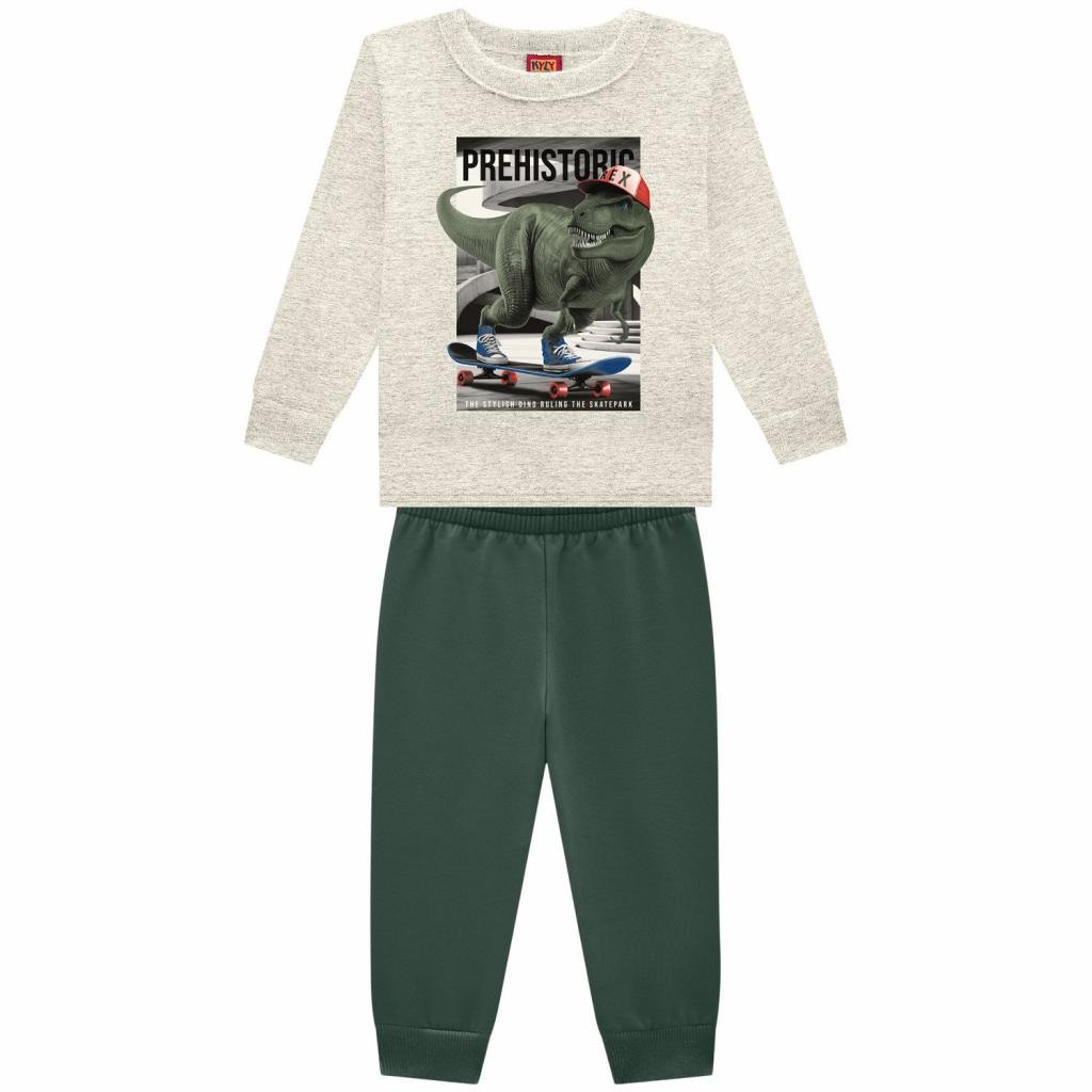 Conjunto Moletom Kyly Menino Infantil Blusão Com Estampas Sortidas E ...