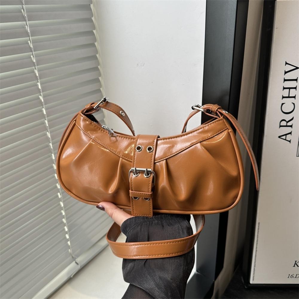 Bolsa De Axila Com Fivela PRESTON , Ombro Vintage Y2k De Couro Pu