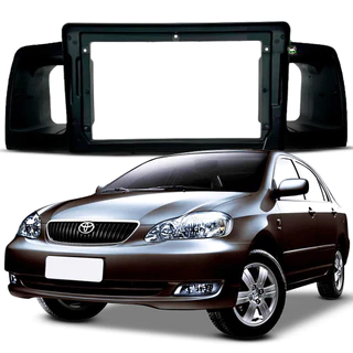 Moldura 9 Polegadas Corolla 2003 2004 2005 2006 2007 Preto Fosco