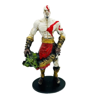 Boneco Colecionável Estátua Action Figure Kratos Medusa God of War Resina