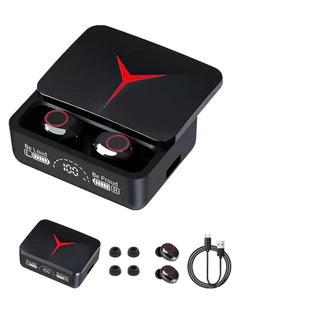 Fone De Ouvido Sem Fio Bluetooth 5.3 Hifi Stereo M90 Pro Gamer Esportivo Touch Case marisa