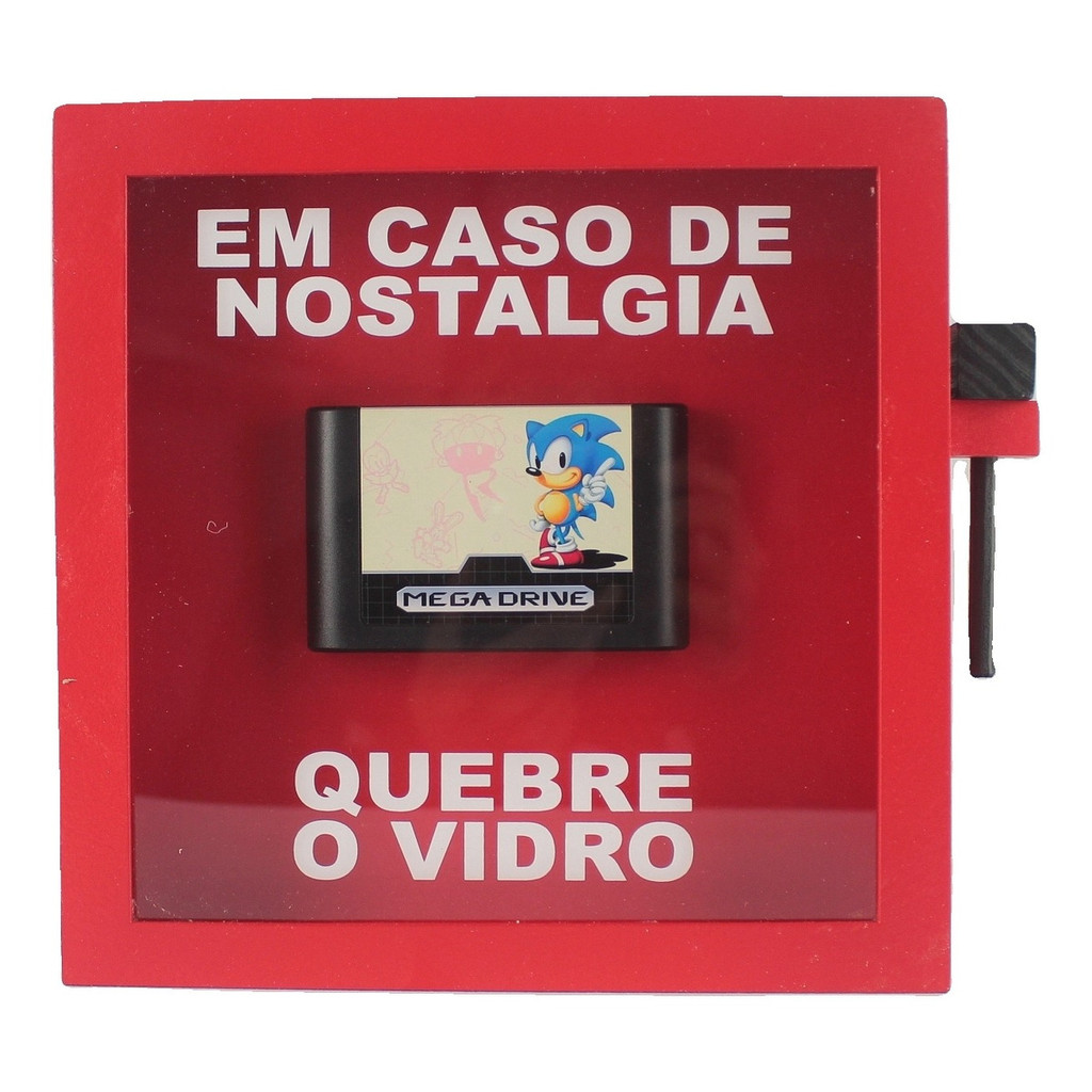 Quadro Decorativo Em Caso De Nostalgia Quebre O Vidro Sonic