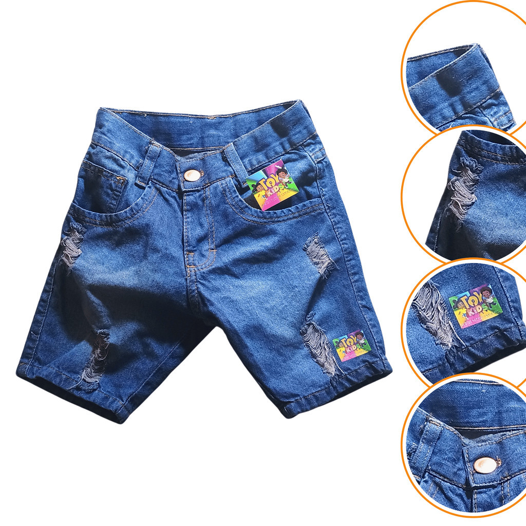 Shorts Jeans Criança Bermuda infantil De Menino do 1 aos 10 Anos ...