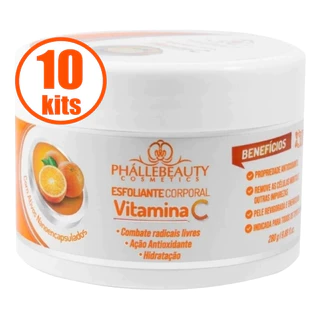 10 Esfoliante Corporal Vitamina C Phállebeauty Pele Atacado