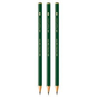 Kit 3 Lápis Grafite Castell 9000 2H - Faber Castell