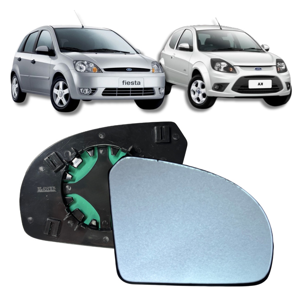 Vidro Espelho Retrovisor Direito Fiesta 2003 a 2014 Ka 2008 a 2012 ...