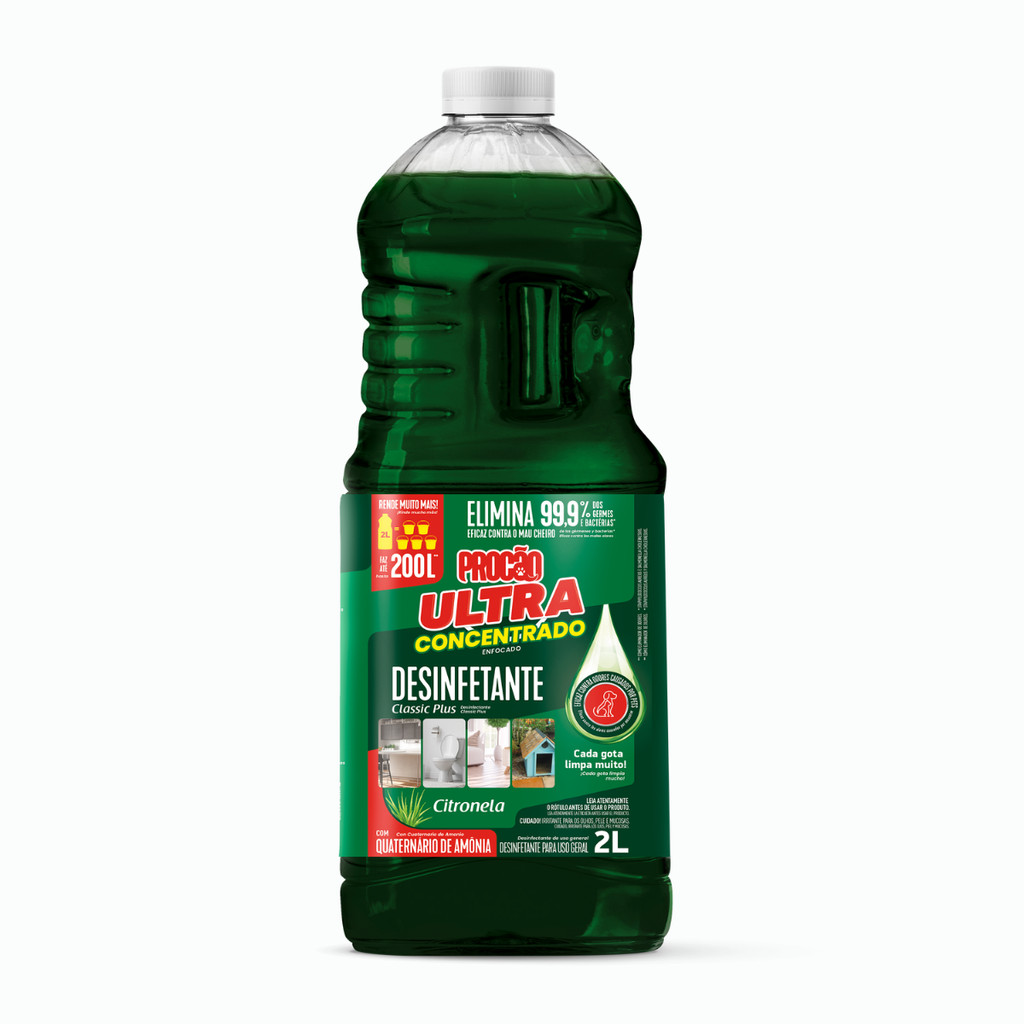 Desinfetante Plus Ultra Concentrado Citronela Procão 2L