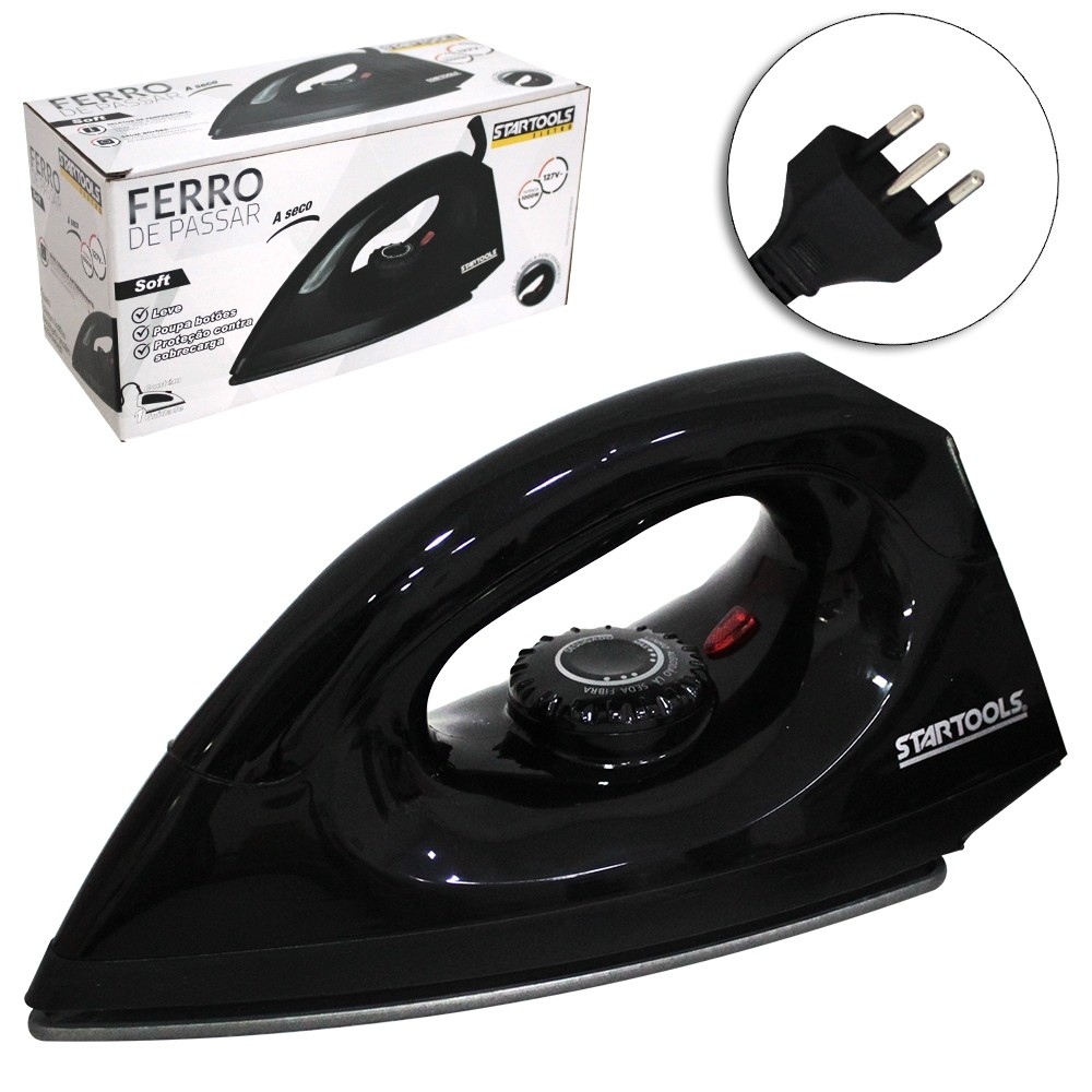 FERRO DE PASSAR A SECO SOFT 127V 1000W COM LED INDICATIVO | Shopee Brasil