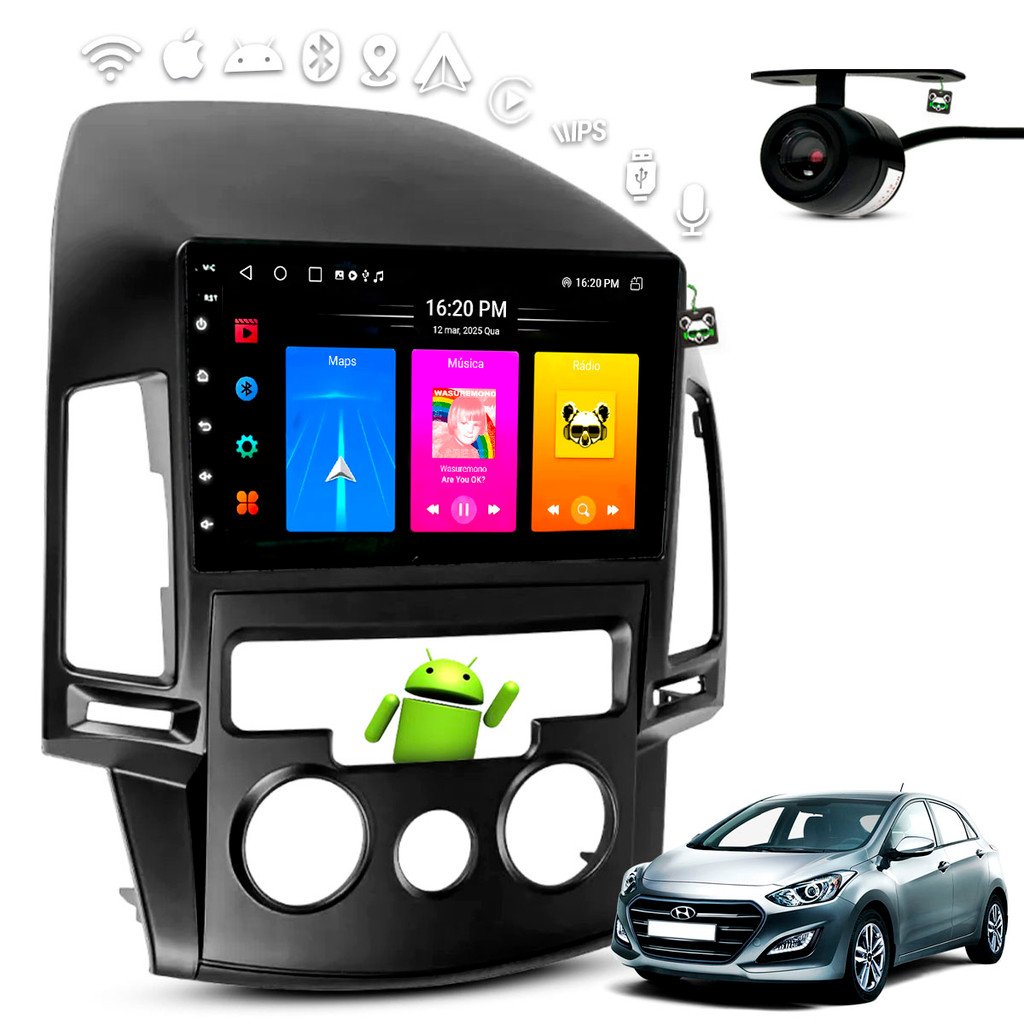 Kit Multimídia Android Carplay 9 Pol I30 2009 2010 2011 2012 | Shopee ...