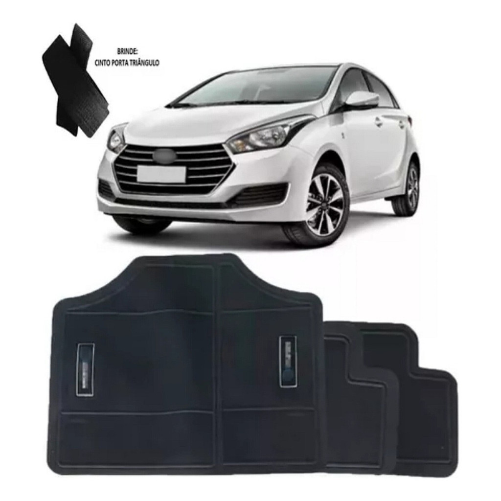 Kit Tapete Automotivo Pvc Carro Universal Hb Pe As Preto Shopee Brasil